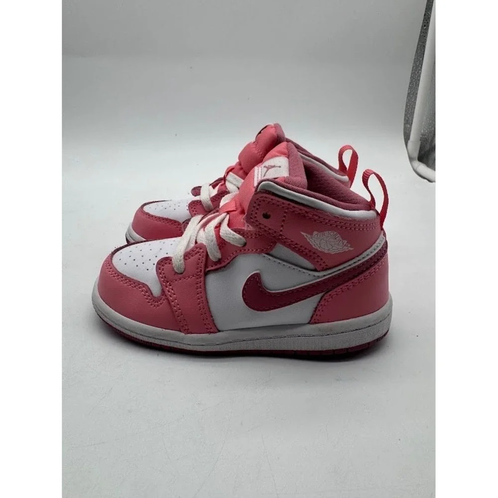 Jordan 1 Mid Dia de San Valentin Pink White Toddler 8c DQ8425-616 Sneakers